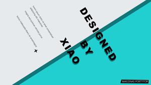 抽象藝術迷個性風格學生作品防禦主題ppt模板