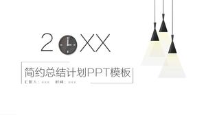 Gambar utama lampu gantung tema manajemen waktu template ringkasan rencana bisnis minimalis