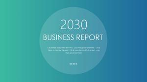 Modelo de ppt de tema iOS com fundo gradiente azul esverdeado e translúcido estilo