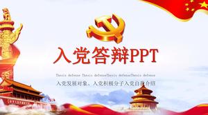 نشطاء الحزب ينضمون إلى حزب الدفاع عن الحزب لبناء قالب ppt العام