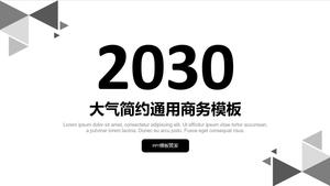 Einfache und elegante graue Atmosphäre des Dreiecks geometrische Art einfache allgemeine Geschäftsbericht ppt Vorlage