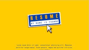 A unique and visually strong resume ppt template