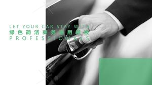 Garis grafis geometris hijau sederhana template ppt universal bisnis kecil segar