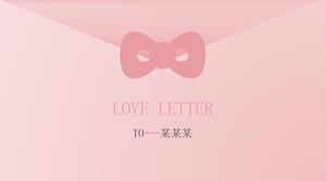 简约可爱卡通风格情人节告白贺卡ppt模板