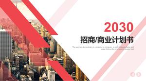 Vibrante dinâmico geométrico gráfico criativo plano plano de negócios modelo ppt