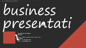 大气平淡的欧美业务报告ppt模板，上面贴满了自己的照片