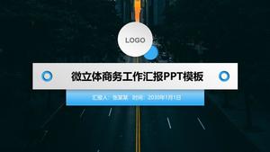 Mały świeży mikro trójwymiarowy szablon raportu biznesowego ppt