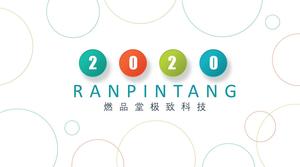 Dynamiczne kolorowe koło kreatywny projekt mikro trójwymiarowy szablon raportu podsumowującego pracę ppt