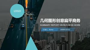 Praktyczny styl geometryczny prosty płaski biznes podsumowanie pracy szablon ppt