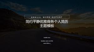 Prosty, spokojny i elegancki szablon CV ppt w stylu biznesowym