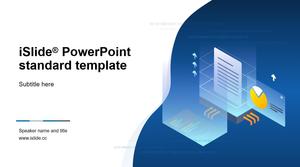 Science and technology illustration main picture internet technology style personal year-end summary report ppt template