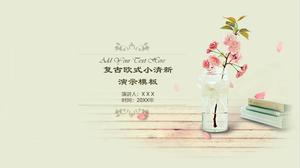 Semplice ed elegante modello retrò in stile europeo piccolo riassunto personale fresco ppt