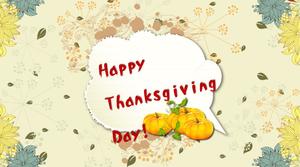 Modern flat stylish style Thanksgiving ppt template