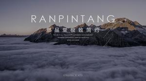 أزياء تخطيط صورة كبيرة على النمط الأوروبي والأمريكي ملخص عمل تقرير قالب ppt