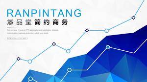 Gambar segitiga rendah mengisi templat laporan data bisnis sederhana yang kreatif