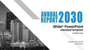 Plan cięcia grafiki geometrycznej prosty szablon raportu podsumowującego pracę biznesową ppt