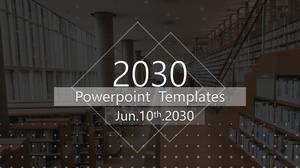 Modèle ppt de résumé de travail de style simple ligne de conception translucide