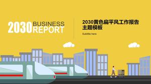 Template laporan ringkasan kerja gaya kartun gaya perjalanan bisnis