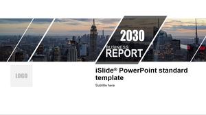 Templat ppt laporan ringkasan kerja datar yang kreatif