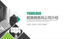 Grafica geometrica taglio copertina creativa semplice atmosfera piatta modello ppt di presentazione aziendale in stile europeo e americano