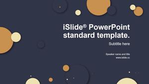 円、ドット、その他の幾何学的なグラフィックの切削計画創造的なシンプルなフラットな雰囲気のビジネス作業概要レポートpptテンプレート