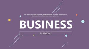 Modèle ppt de rapport d'affaires pratique plat à quatre couleurs d'atmosphère de mode en pointillé minimaliste