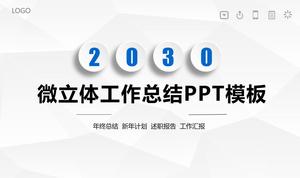 Zarif gri düşük üçgen arka plan mikro üç boyutlu rüzgar çalışması özet raporu ppt şablonu