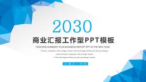 Düşük üçgen uzun gölge stili üst düzey basit ve taze stil iş çalışma özeti raporu ppt şablonu