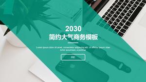 Modelo de relatório de resumo de trabalho de negócios de estilo simples e plano pequeno