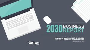 Flache Cartoon-Art Geschäftsarbeit Zusammenfassung Bericht Bericht ppt Vorlage