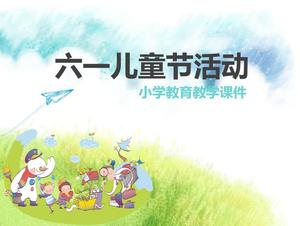 Modello di ppt di attività di classe di insegnamento dell'istruzione della scuola primaria di giorno dei bambini