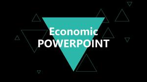 幾何学的な三角形アートクリエイティブミニマリストフラットスタイル作業概要レポートPPTテンプレート