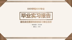 Material de grão de madeira moldura para fotos capa criativa graduação relatório de estágio defesa de tese modelo ppt