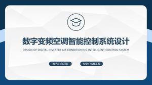 Düşük üçgen arka plan basit ve pratik mezuniyet tezi savunma genel ppt şablonu