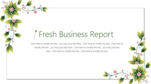 Tanaman daun tanaman merambat bunga segar dan hijau laporan ringkasan kerja template ppt