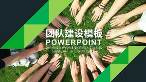 Pasja witalność zielony kultura zespołu budowanie biznesu szablon ppt