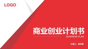 Modelo ppt de plano de empreendedorismo comercial prático vermelho festivo