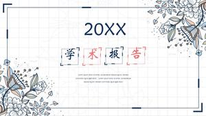 Desene animate plante ilustrare mic proaspăt modă rafinat academic educație educație raport academic pregătire șablon ppt general