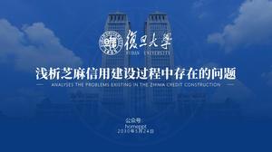 Fudan University tesi di laurea modello di difesa generale ppt