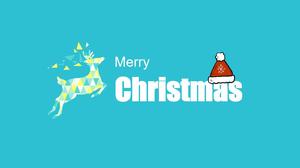Merry Christmas flat cartoon christmas infographic ppt template