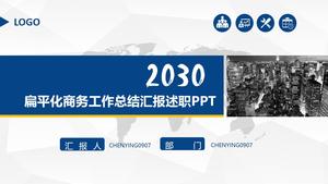 Elegant gray low triangle background flat business work summary report ppt template