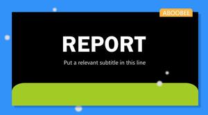 Vibrant color fashion cartoon four-color creative three-dimensional style universal business report ppt template