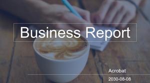 Rahat iş büyük resim arka plan minimalist hat iş tarzı çalışma raporu ppt şablonu