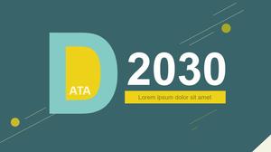 Modèle ppt universel de rapport d'analyse de données de style dessin animé plat créatif