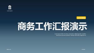 Fundal albastru degradat, lizibilitate puternică, demonstrație live a conferinței, șablon ppt pentru raportul general de afaceri simplu și atmosferic