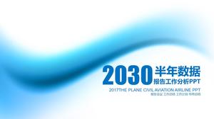 Modèle ppt de rapport d'analyse des données de travail de couverture abstraite simple