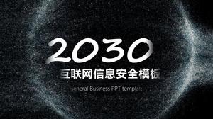 金色の砂粒ハロー暗い背景半透明グラフ作業レポートPPTテンプレート