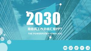 Dot line geometric triangle creative cover simple flat practical business style work summary report ppt template