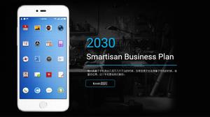 เทมเพลต PPT สำหรับแผนธุรกิจค้อนโทนสีสดใส