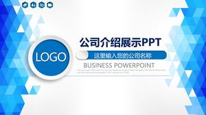 Triangle créatif vision stéréo fond micro style stéréo modèle de profil entreprise pratique ppt